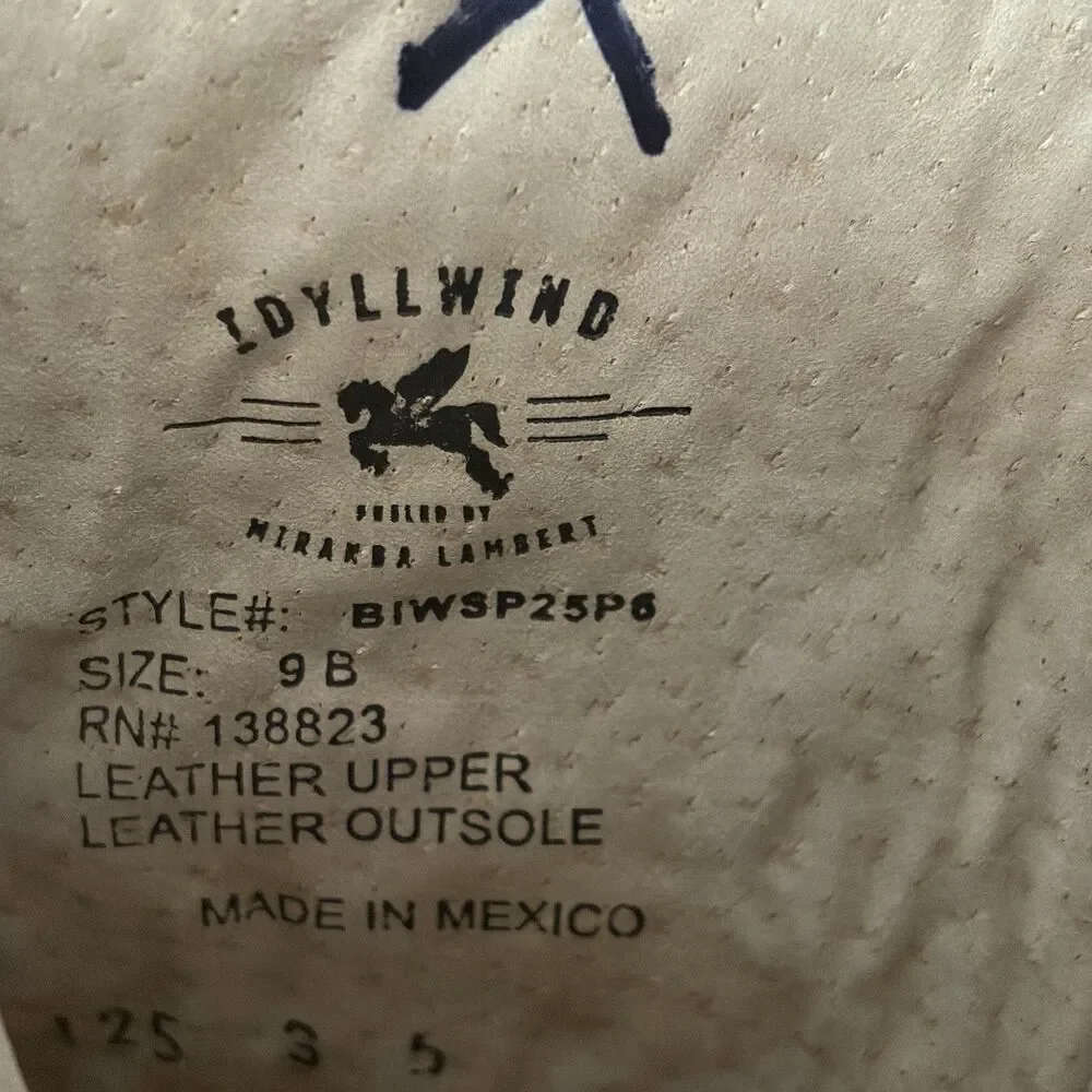 EUC Idyllwind Women’s Banter Western Boots Brown Leather Size 9 Cowgirl Cowboy